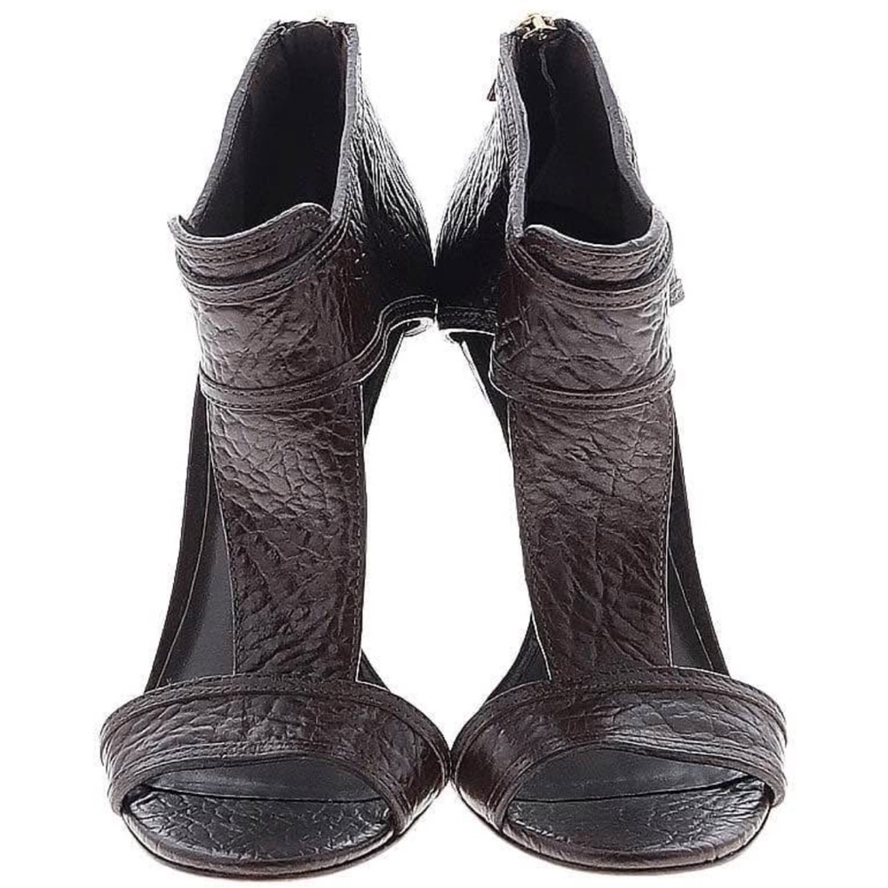 Tory Burch Dark Brown Textured Heels